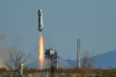 (Tư liệu) Tên lửa của Blue Origin.( Ảnh: AFP/TTXVN)