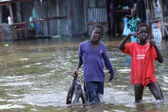 Cảnh ngập lụt ở bang Jonglei, Nam Sudan. (Nguồn: news.un.org) 