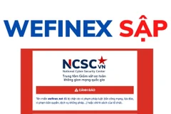 Sàn giao dịch Wefinex như đã bị Trung tâm Giám sát an toàn không gian mạng quốc gia chặn. (Nguồn: NCSC)