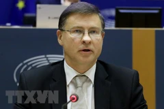 Phó Chủ tịch điều hành Ủy ban châu Âu (EC) Valdis Dombrovskis. (Ảnh: AFP/TTXVN) 