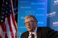 Tỷ phú Bill Gates, nhà đồng sáng lập Quỹ Bill & Melinda Gates, phát biểu tại một sự kiện ở Washington, DC, Mỹ. (Ảnh: AFP/TTXVN) 