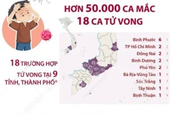 Từ đầu năm 2021 đến nay, cả nước ghi nhận hơn 50.400 trường hợp mắc sốt xuất huyết, trong đó có 18 trường hợp tử vong. So với cùng kỳ năm 2020, số ca mắc giảm nhưng số ca tử vong tăng 5 trường hợp.( Nguồn: TTXVN)