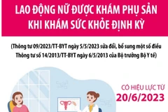 Từ 20/6/2023, lao động nữ được khám phụ sản khi khám sức khỏe định kỳ