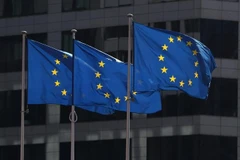 Cờ Liên minh châu Âu tại Brussels (Bỉ). (Ảnh: Reuters)
