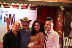 Thanh Lam cùng nhạc sỹ Nguyễn Cường, nhạc sỹ Quốc Trung, Tùng Dương tại họp báo chia sẻ về chương trình tại Hà Nội. (Ảnh: Cao Nhật) 