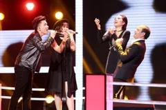 Màn đối đầu đốt cháy sân khấu của bộ tứ mộc, thổ, thủy, hỏa... (Ảnh: CTS) 