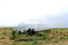 Binh sỹ Triều Tiên trong cuộc diễn tập. (Nguồn: AFP/TTXVN)