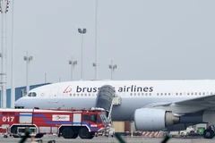 Máy bay của hãng Brussels Airlines tại sân bay Zaventem, Brussels, Bỉ ngày 22/3. (Nguồn: AFP/TTXVN)
