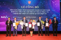 5 doanh nghiệp sở hữu nền tảng điện toán đám mây đủ tiêu chuẩn phục vụ Chính phủ điện tử. (Ảnh: Minh Sơn/Vietnam+)