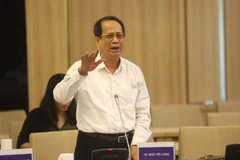 Tiến sỹ Ngô Trí Long cho ý kiến về Đề án. (Ảnh: Huy Hùng/TTXVN)