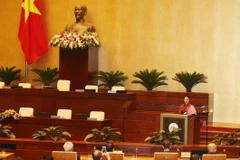 Chủ tịch Quốc hội Nguyễn Thị Kim Ngân phát biểu tại Hội nghị. (Ảnh: Trọng Đức/TTXVN)