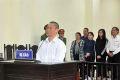 Bị cáo Phạm Văn Điệp trong phiên tòa xét xử. (Ảnh: Nguyễn Nam/TTXVN)