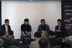 Các doanh nghiệp Hàn Quốc tham gia tọa đàm với một số startup Việt Nam. (Nguồn: Mạnh Hùng/Vietnam+)