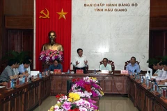 Quang cảnh buổi làm việc. (Ảnh: Duy Khương/TTXVN)