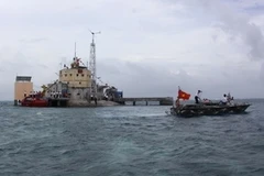 Một góc Đảo Đá Lớn, quần đảo Trường Sa của Việt Nam. (Ảnh: Thanh Vũ/TTXVN).