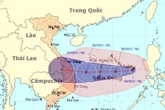 Ảnh đường đi của bão.(Nguồn: nchmf.gov.vn).