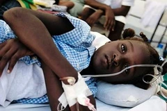 Một bệnh nhi bị tả ở Haiti. (Nguồn: Internet)