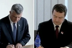 Thủ tướng Serbia và Kosovo ký thỏa thuận bình thường hóa quan hệ. (Nguồn: euronews.com)