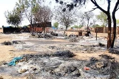 Một khu chợ bị đốt cháy do nhóm Boko Haram gây ra tại Nigeria. Ảnh minh họa. (Nguồn: AFP/TTXVN)