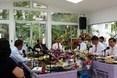 Quang cảnh buổi Tổng thống Nicaragua tiếp Thường trực Ban Bí thư Lê Hồng Anh. (Ảnh: Hoài Nam/TTXVN)