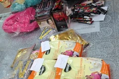 Tiền chất ma túy được cất giữ trong các lô hàng sữa, cà phê. (Ảnh: Liên Phương/Vietnam+)