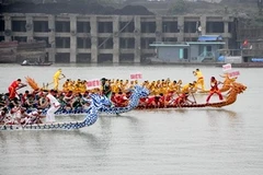 Lễ hội bơi chải. Ảnh minh họa. (Ảnh: Thùy Giang/Vietnam+) 