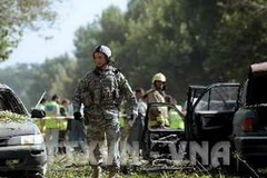 Binh sỹ Mỹ tại hiện trường một vụ đánh bom ở Afghanistan. Ảnh minh họa. (Nguồn: AFP/TTXVN)