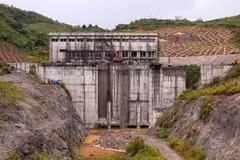 Đập thủy điện Sông Tranh (Ảnh: TTXVN).