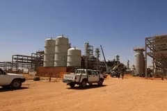Mỏ khai thác khí đốt In Amenas, nơi các con tin bị bắt cóc. (Nguồn: Reuters)