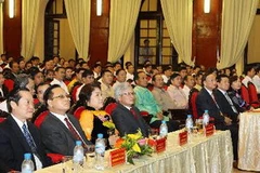 Quang cảnh buổi lễ khai giảng của Học viện Chính trị-Hành chính quốc gia Hồ Chí Minh (Ảnh: Dương Giang /TTXVN).