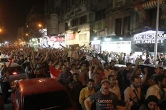 Người dân Ai Cập biểu tình phản đổi kết quả cuộc bầu cử. (Ảnh: AFP/TTXVN)