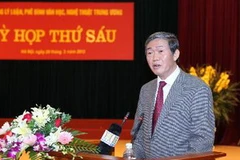 Trưởng ban Tuyên giáo Trung ương Đinh Thế Huynh chỉ đạo Hội nghị. (Ảnh: Lâm Khánh/TTXVN)