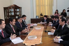 Tổng thống lâm thời Maduro tiếp đoàn Trung Quốc (nguồn: Phủ tổng thống Venezuela)