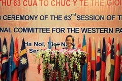 Phó Chủ tịch nước Nguyễn Thị Doan phát biểu chào mừng hội nghị. (Ảnh: Dương Ngọc/TTXVN).