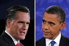 Hai ứng cử viên tổng thống Mỹ Barack Obama và Mitt Romney. (Nguồn: AFP/TTXVN).