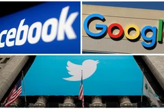 Logo của Facebook, Google và Twitter. (Nguồn: Reuters)