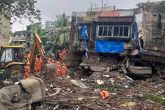 Tòa nhà bị sập ở Kurla, Mumbai. (Nguồn: indianexpress.com)