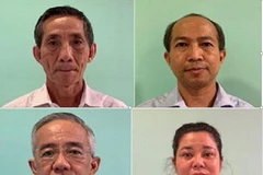 Một số bị can (từ trên xuống dưới): Nguyễn Đỗ Nguyên, Lương Ngọc Tuấn; Nguyễn Trí Dũng; Phan Thị Bích Hạnh tại cơ quan điều tra. (Nguồn: thanhnien.vn)