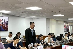 Ông Hoàng Minh Hoàn, Phó Tổng giám đốc phụ trách điều hành SCB khẳng định ngân hàng đã kiểm soát tình hình, thanh khoản ổn định. (Ảnh: Hứa Chung/TTXVN)