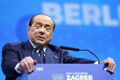 Cựu Thủ tướng Italy Silvio Berlusconi phát biểu tại một hội nghị của đảng Nhân dân châu Âu (EPP) tại Zagreb, Croatia ngày 21/11/2019. (Ảnh: AFP/TTXVN)