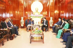  Quang cảnh buổi tiếp và làm việc. (Ảnh: Ngọc Thiện/TTXVN)