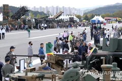 Triển lãm Văn hóa quân đội thế giới Gyeryong 2022 thu hút 1,7 triệu lượt khách tham quan. (Ảnh: Yonhap)