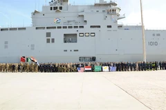 Lực lượng quân đội các nước tham gia tập trận. (Nguồn: Ahram online)