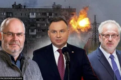 Từ trái qua: Tổng thống Estonia Alar Karis, Tổng thống Ba Lan Andrzej Duda và Tổng thống Latvia Egils Levits. (Nguồn: republicworld.com)