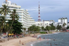 Bãi biển Dinh Cậu, thị trấn Dương Đông, Phú Quốc, Kiên Giang. (Ảnh: Lê Huy Hải/TTXVN)