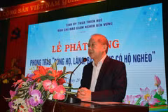 Phó Bí thư Thường trực Tỉnh ủy Thừa Thiên - Huế Phan Ngọc Thọ phát biểu tại buổi lễ. (Ảnh: Mai Trang/TTXVN)
