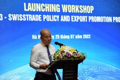 Ông Vũ Bá Phú, Cục trưởng Cục Xúc tiến thương mại, Bộ Công Thương phát biểu tại sự kiện. (Nguồn: congthuong.vn)