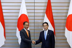 Thủ tướng Nhật Bản Fumio Kishida đã gặp Tổng thống Indonesia Joko Widodo tại Tokyo. (Nguồn: Reuters)