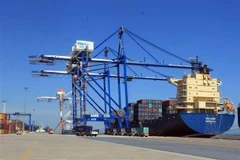 Tàu container tại Cảng Hải Phòng. (Ảnh: An Đăng/TTXVN)