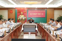 Kỳ họp thứ 22 Ủy ban Kiểm tra Trung ương. (Ảnh: Phương Hoa/TTXVN)